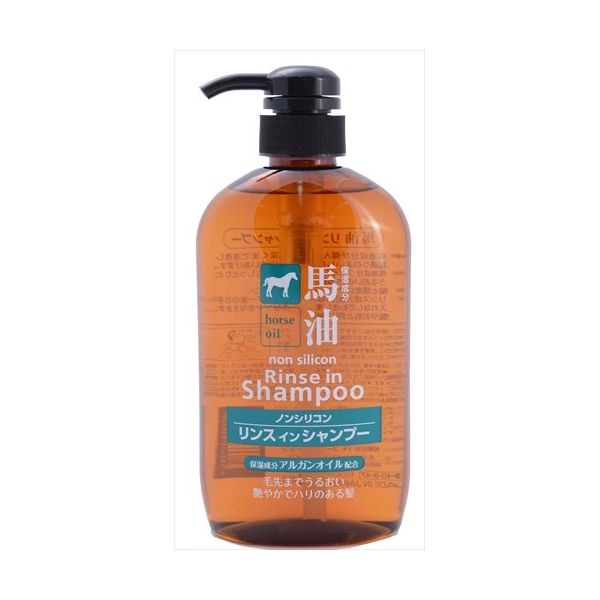 KUMANO COSME Horse Oil Rinse in Shampoo Non Silicon - 600ml