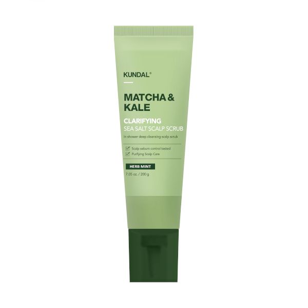 KUNDAL Matcha & Kale Clarifying Sea Salt Scalp Scrub - 200g