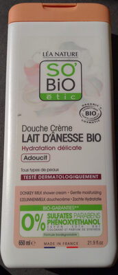 Douche crème lait d'ânesse