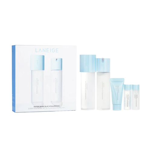 LANEIGE Water Bank Blue Hyaluronic 2 Step Essential Set (For Oily Skin) - 5 Items