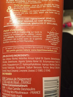 Après-Shampoing aux 2 huiles Karité & Argan