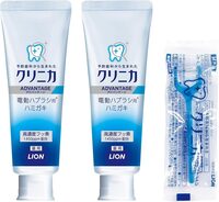 Lion CLINICA Advantage Gel Toothpaste (for electric toothbrushes) (Pack of 2) + CLINICA ADVANTAGE Dental Floss Y-Type