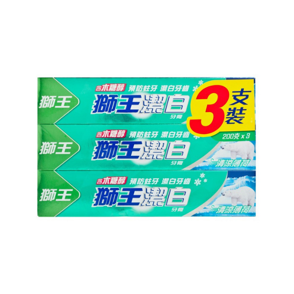 LION Fresh & White - Fresh Cool Mint - 200g*3
