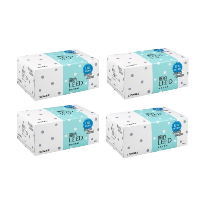 LION Leed - Beauty Puff Cotton Pad - 180pcs (4ea) Set