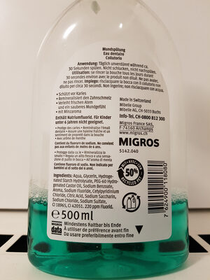 Eau dentaire menthe