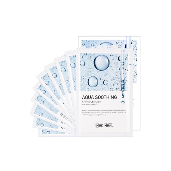 Mediheal Aqua Soothing Ampoule Mask - 10pcs