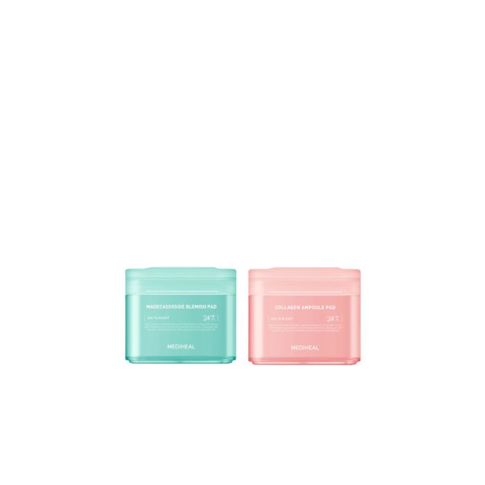 Mediheal Madecassoside Blemish Pad - 100ea (1ea) + Collagen Ampoule Pad - 100ea (1ea) Set