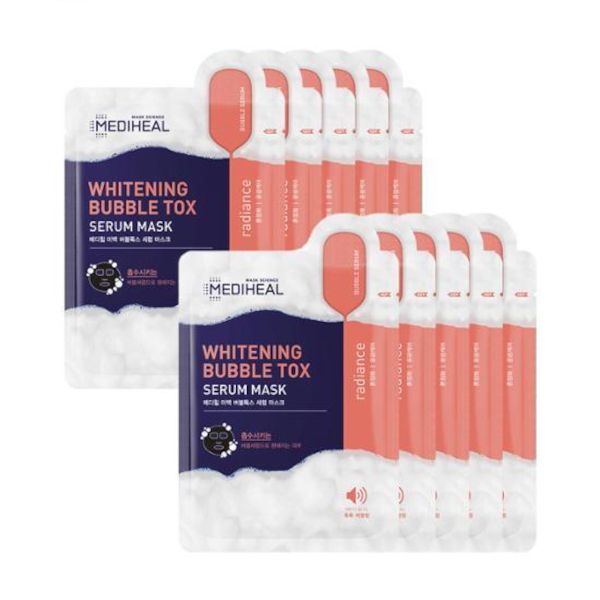 Mediheal Whitening Bubble Tox Serum Mask - 10pcs