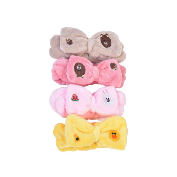MINGXIER Cartoon Face Wash Bow Tie Headband (Random Colour) - 1 pc