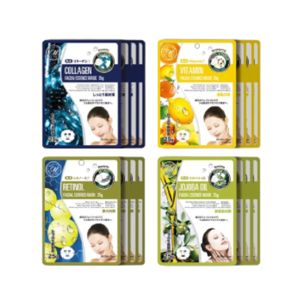 MITOMO Facial Anti-Aging Skincare Beauty Face Mask Sheet Bundles - 16pcs