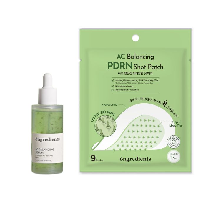 ongredients AC Balancing Serum - 50ml + AC Balancing PDRN Shot Patch - 9patches Set