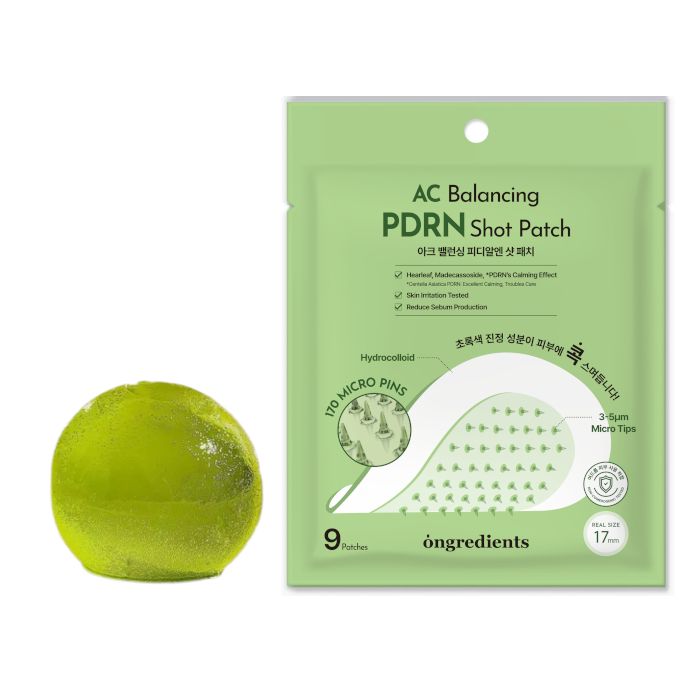 ongredients Cleansing Ball - 110g - Jeju Green Tea + AC Balancing PDRN Shot Patch - 9patches Set