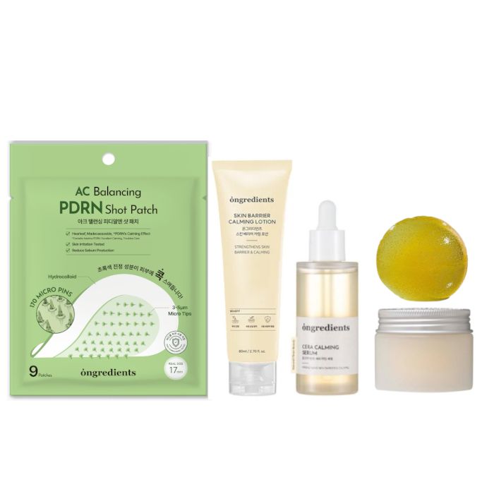 ongredients Deep Calming Collection Set B + AC Balancing PDRN Shot Patch - 9patches