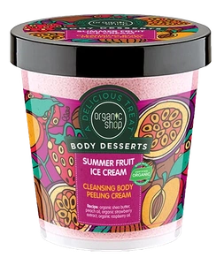 Organic Shop Body Desserts Summer Fruit Ice Cream Cleansing Body Peeling Cream