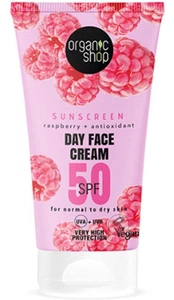 Organic Shop Raspberry Sunscreen Day Face Cream SPF 50