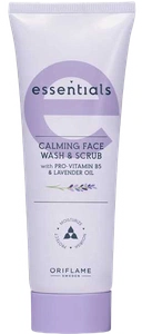 Oriflame Essentials Calming Face Wash & Scrub With Pro-Vitamin B5 & Lavender Oil