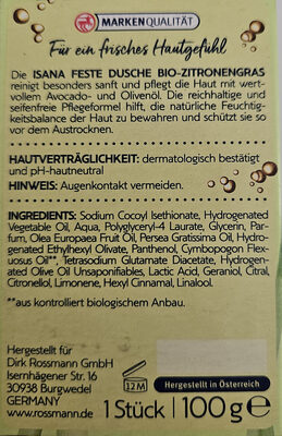 Feste Dusche Bio-Zitronengras