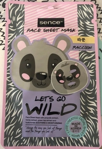 sence Face Sheet Mask Racoon
