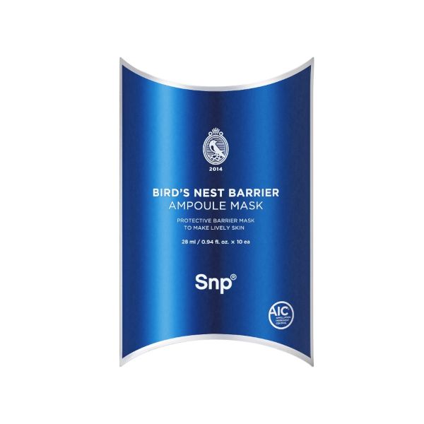 SNP Bird’s Nest Barrier Ampoule Mask - 10pcs - 28ml x 10pcs
