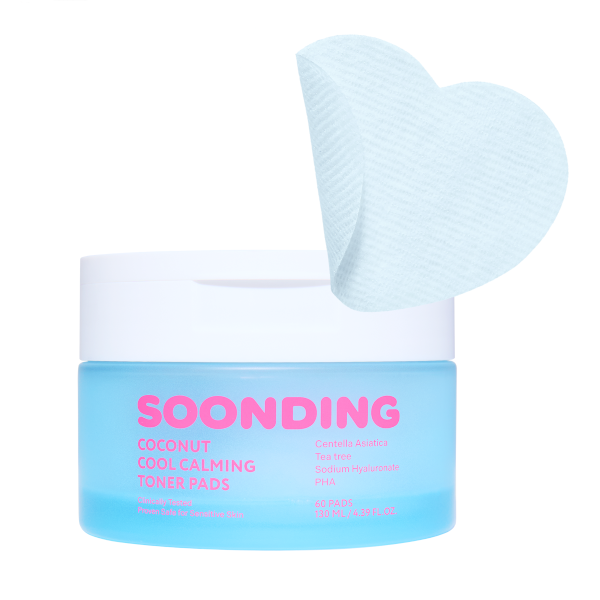 SOONDING Coconut Cool Calming Toner Pads - 130ml / 60 Pads