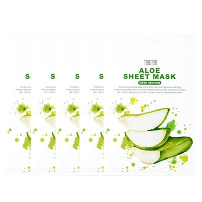 tenzero Aloe Sheet Mask - 5pc Set