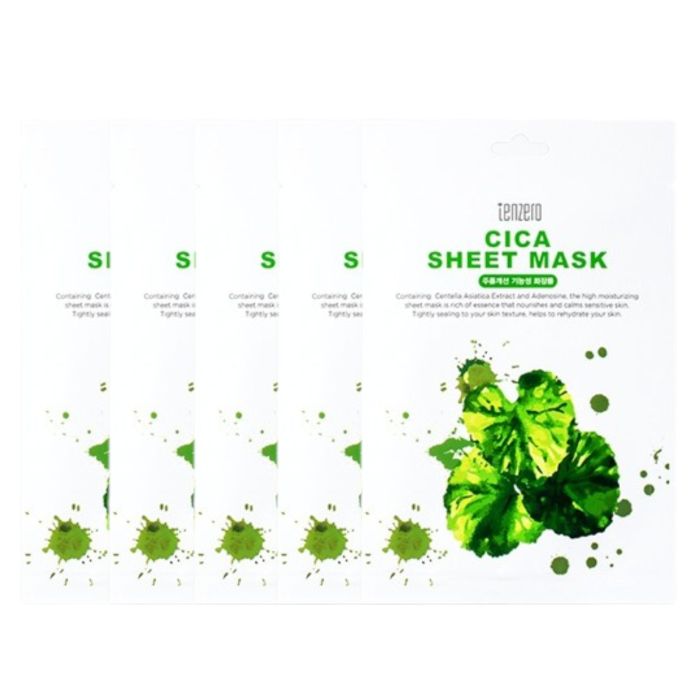 tenzero Cica Sheet Mask - 5pc Set