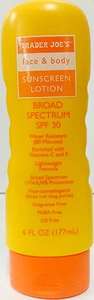 Trader Joe's Broad Spectrum SPF 30 Face And Body Sunscreen