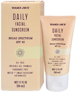 Trader Joe's Daily Facial Sunscreen Broad Spectrum SPF 40