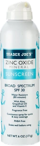 Trader Joe's Zinc Oxide Mineral Sunscreen Spray SPF 30