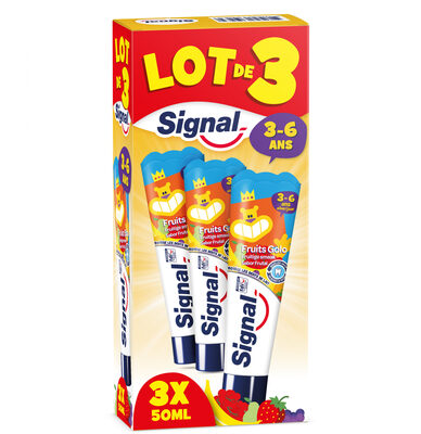 Signal Dentifrice Enfants 3-6 Ans Fruigolo 3x50ml