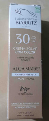 Crema solar con color. Proteccion solar.