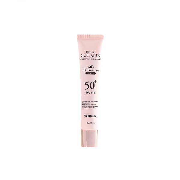 WELLDERMA Sapphire Collagen Perfect Tone Up Sun Cream SPF50+ PA+++ - 45g