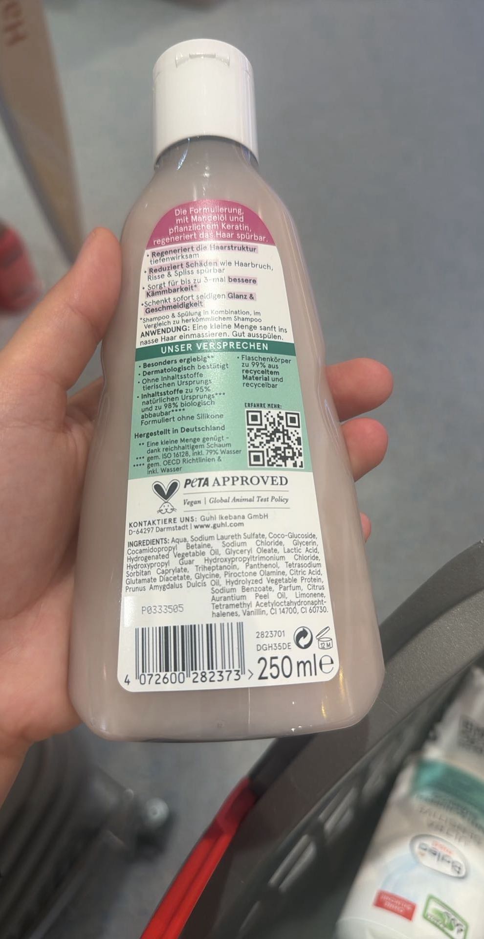 Guhl Regenerating Shampoo (Mandelöl & pflanzliches Keratin), 250 ml