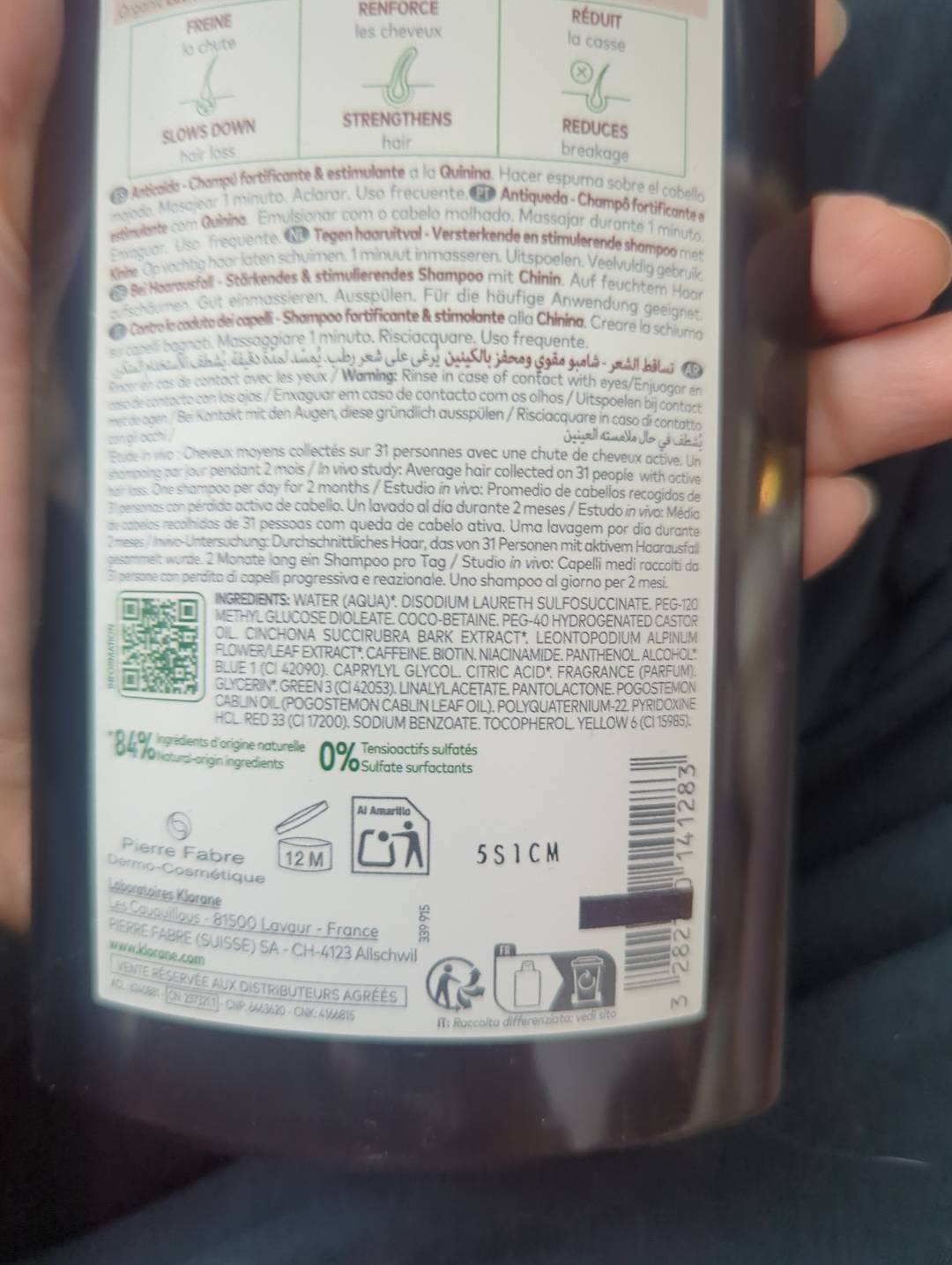 Klorane Shampooing Fortifiant & Stimulant à la Quinine