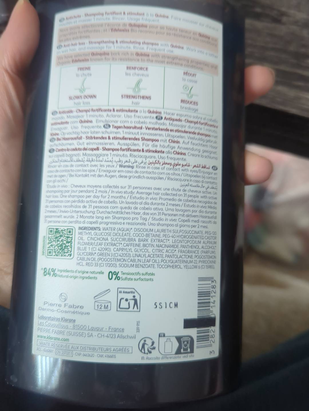 Anti-hair loss – Strengthening & stimulating shampoo with Quinine and Edelweiss