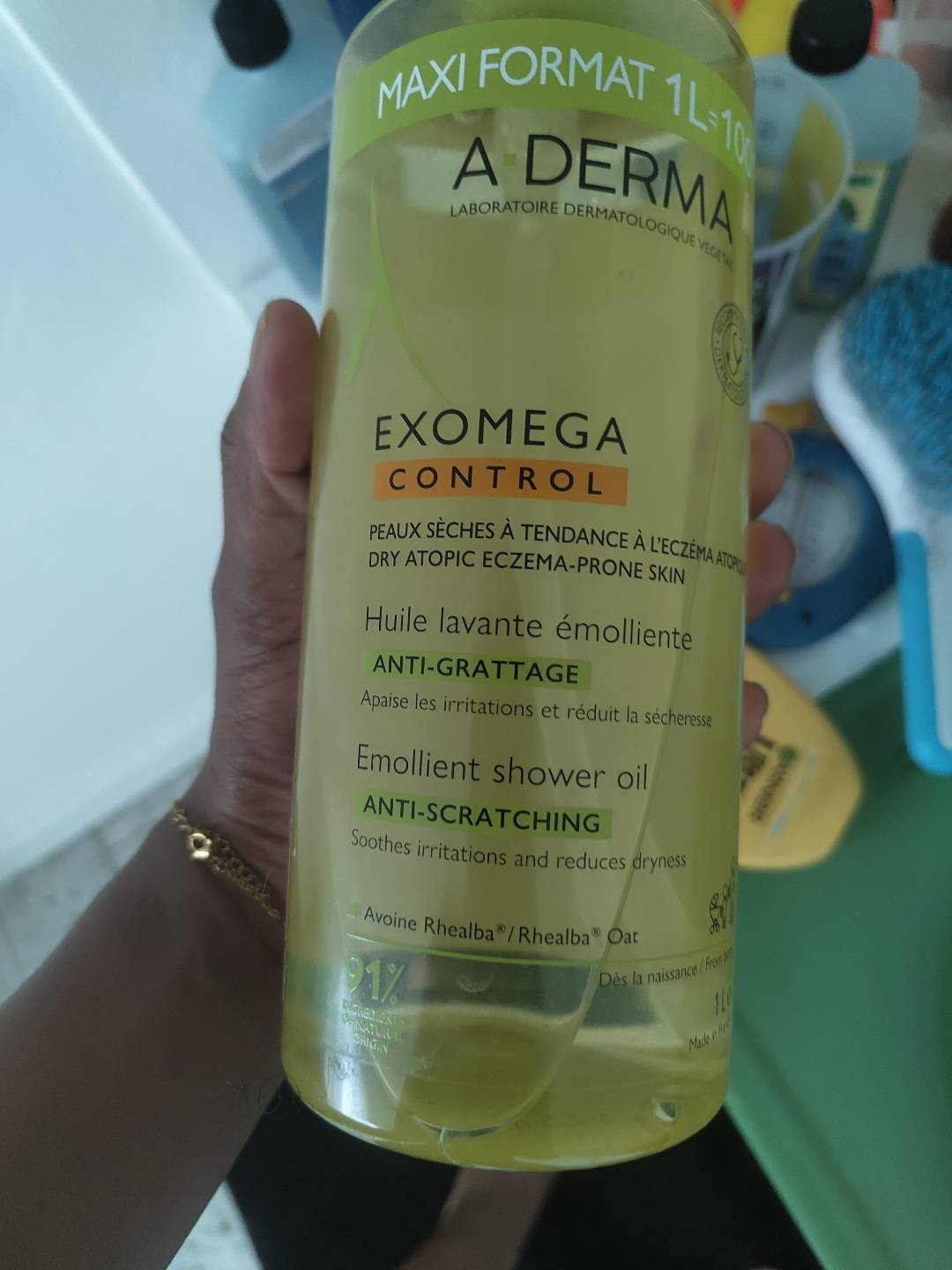 Exomega Control Emollient Shower Oil Anti-Scratching 1L