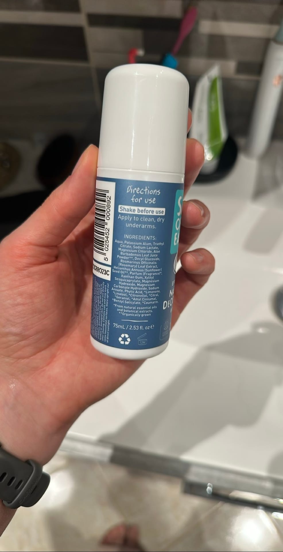 Natural Deodorant Roll-On 75mL