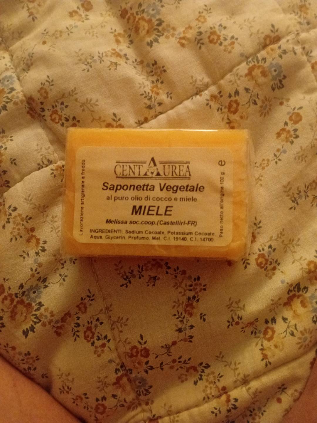 Saponetta Vegetale al puro olio di cocco e miele - MIELE 100 g