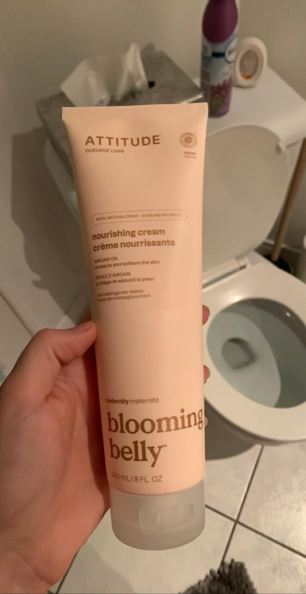 ATTITUDE Blooming Belly Nourishing Cream Argan Oil 240 mL / 8 fl oz