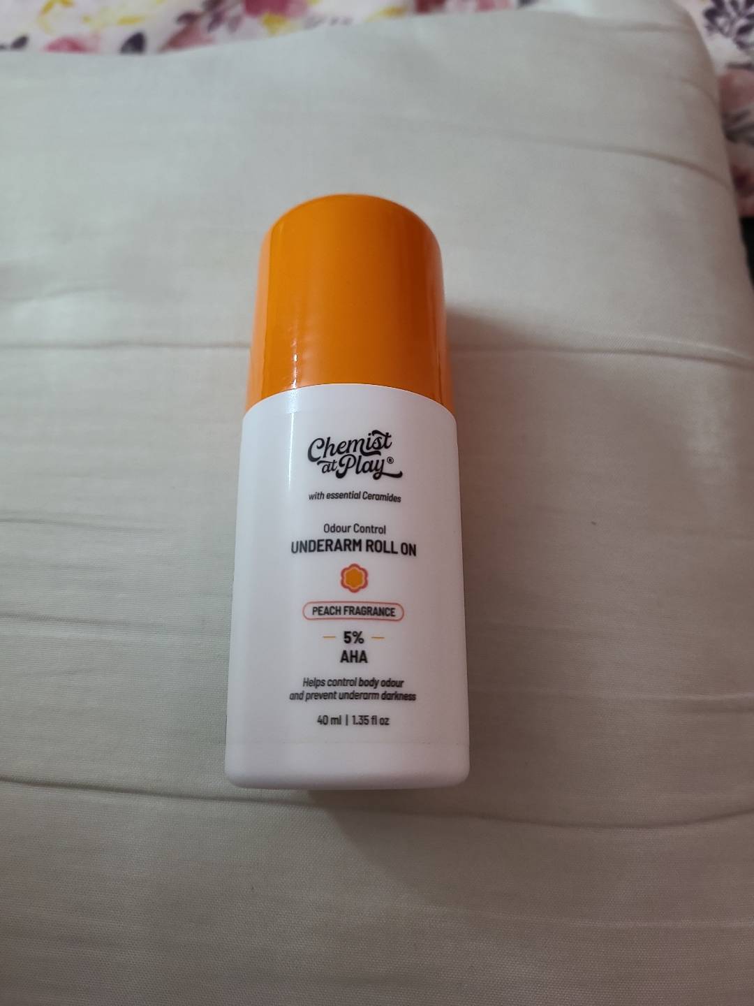 Chemist at Play Odour Control Underarm Roll On Peach Fragrance 5% AHA 40 ml