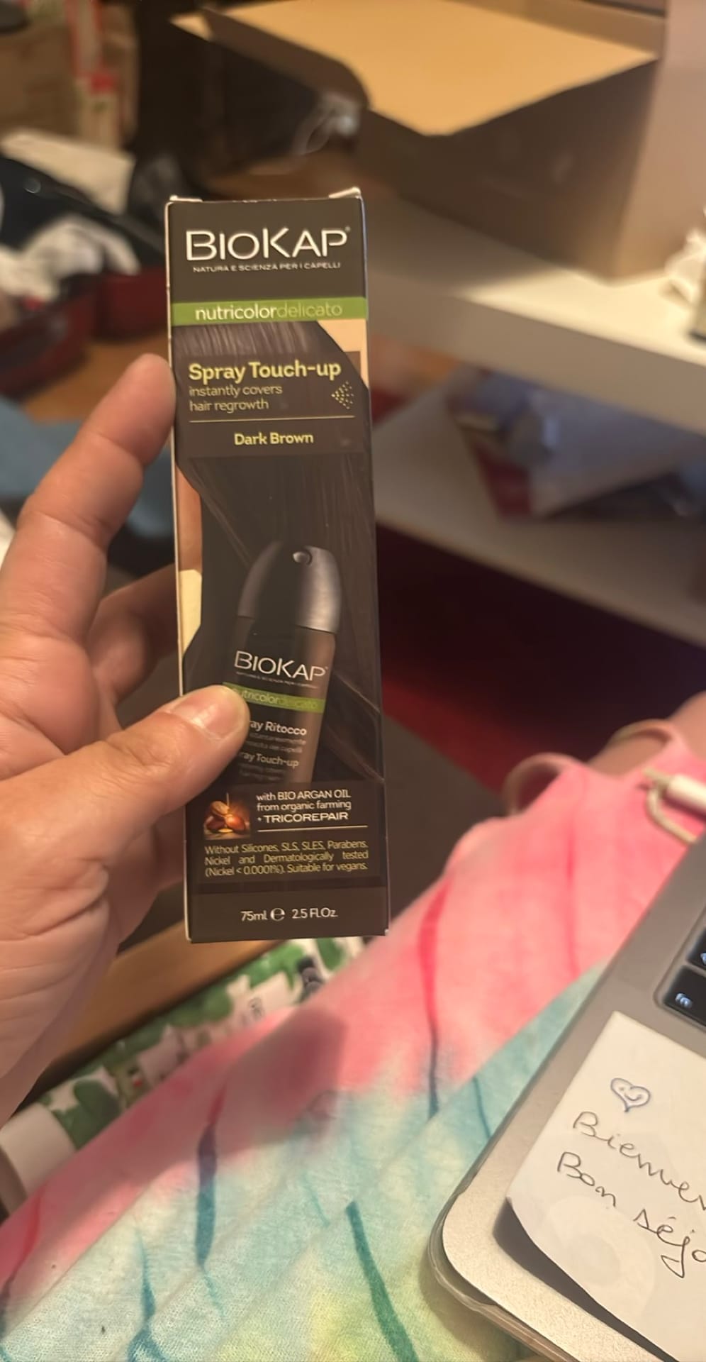 BIOKAP Nutricolor Delicato Spray Touch-up Dark Brown 75 ml