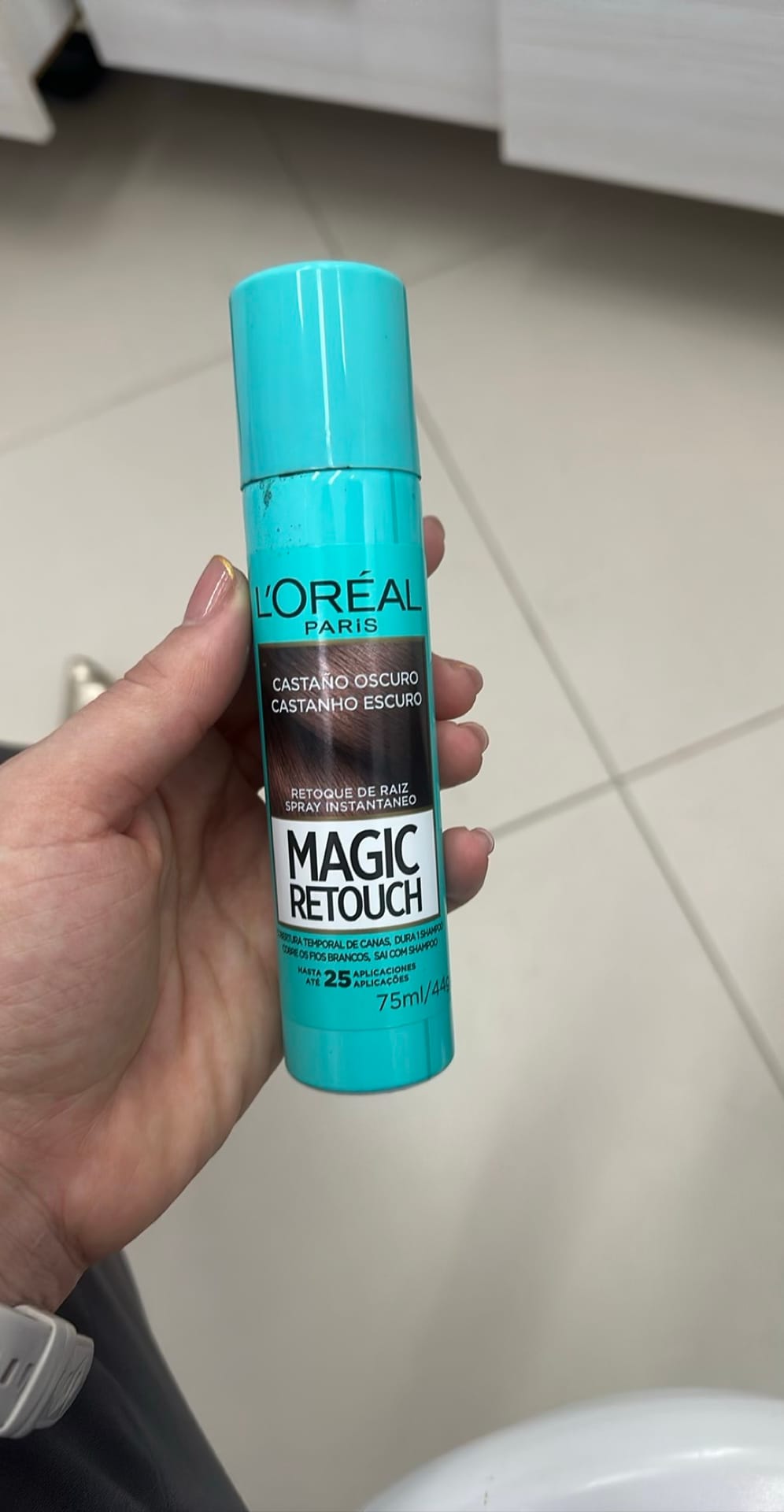 L'Oréal Paris Magic Retouch Retoque de Raiz Spray Instantáneo / Castanho Escuro / Castaño Oscuro 75 ml