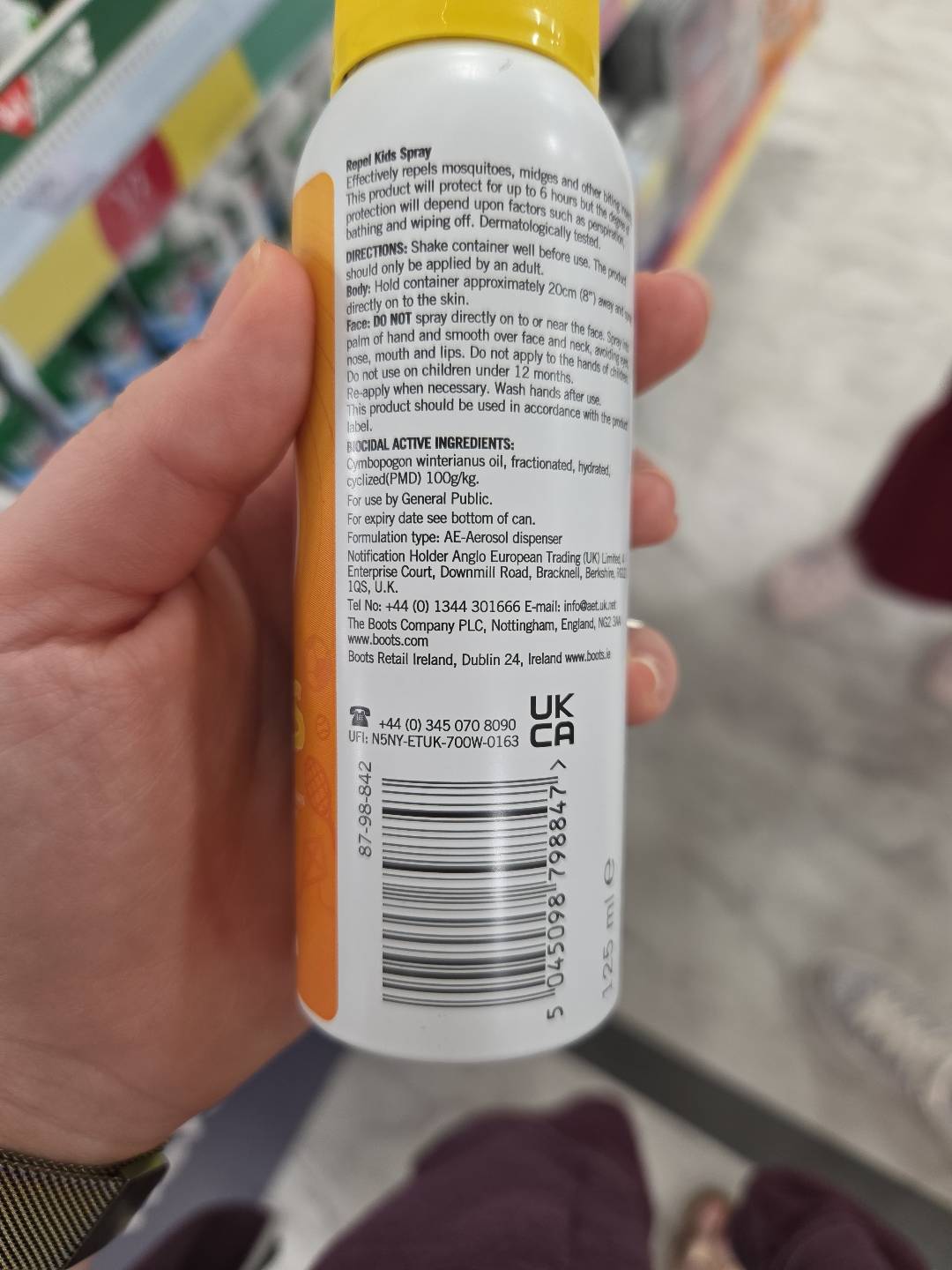Boots Repel Kids PMD Aerosol 125ml