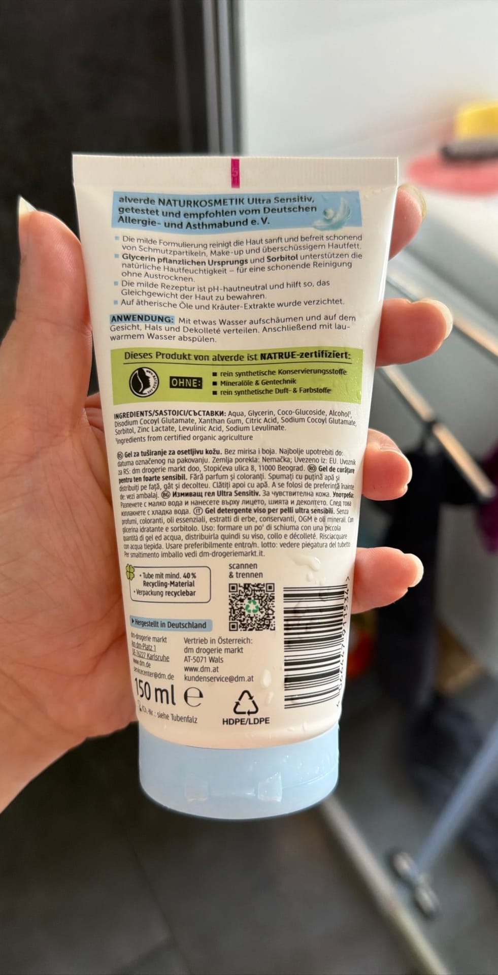 Ultra Sensitiv Gesicht Reinigungsschaum, 150 ml